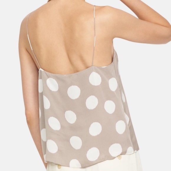 Theory Clean Tank in Mushroom Multi, Size M - Picture 2 of 6